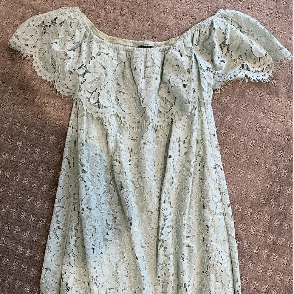 Sage Off the Shoulder Dress